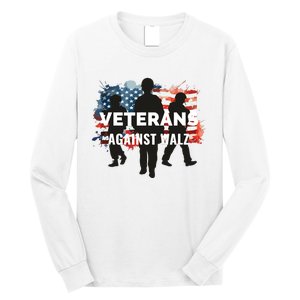 Anti Tim Walz Stolen Valor Veterans Against Walz Long Sleeve Shirt