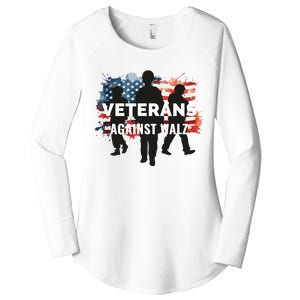 Anti Tim Walz Stolen Valor Veterans Against Walz Women's Perfect Tri Tunic Long Sleeve Shirt