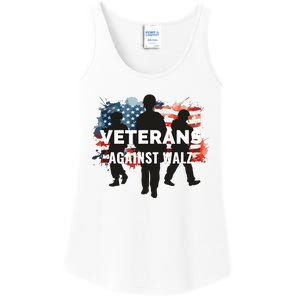 Anti Tim Walz Stolen Valor Veterans Against Walz Ladies Essential Tank