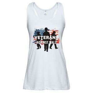 Anti Tim Walz Stolen Valor Veterans Against Walz Ladies Essential Flowy Tank