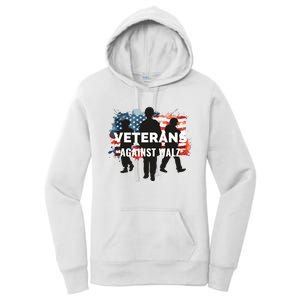 Anti Tim Walz Stolen Valor Veterans Against Walz Women's Pullover Hoodie