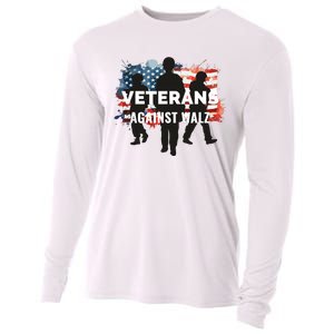 Anti Tim Walz Stolen Valor Veterans Against Walz Cooling Performance Long Sleeve Crew