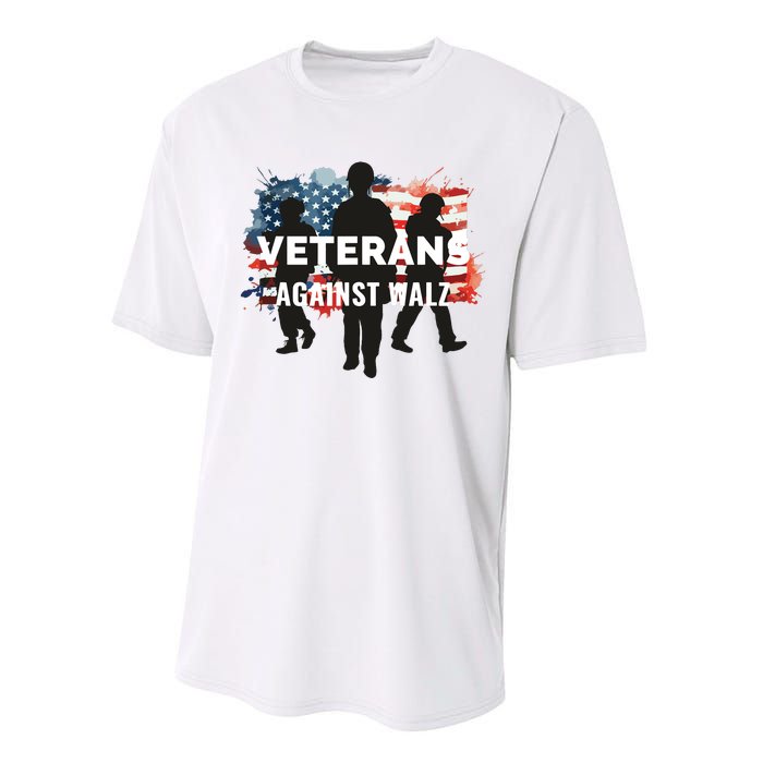 Anti Tim Walz Stolen Valor Veterans Against Walz Performance Sprint T-Shirt