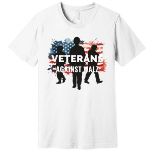 Anti Tim Walz Stolen Valor Veterans Against Walz Premium T-Shirt