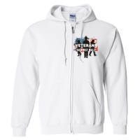 Anti Tim Walz Stolen Valor Veterans Against Walz Full Zip Hoodie