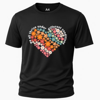 Autism Therapy We All Thrive Under Different Conditions Performance Shirt