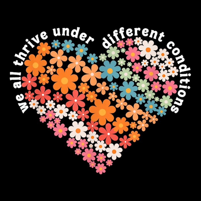 Autism Therapy We All Thrive Under Different Conditions Button