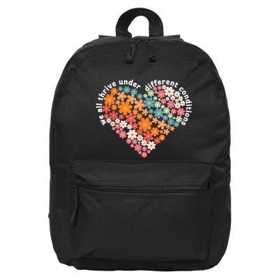 Autism Therapy We All Thrive Under Different Conditions 16 in Basic Backpack