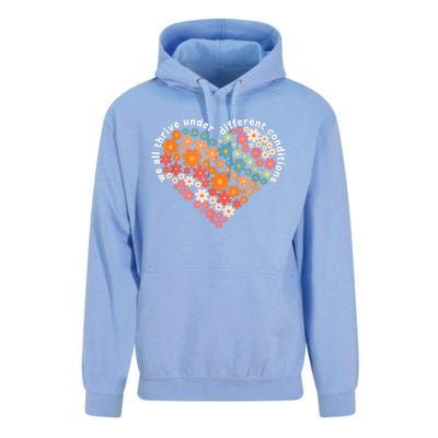 Autism Therapy We All Thrive Under Different Conditions Unisex Surf Hoodie