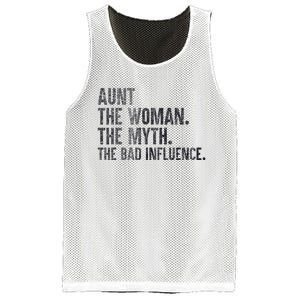 Aunt The Women The Myth The Bad Influence Funny Mesh Reversible Basketball Jersey Tank