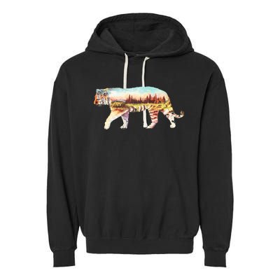 Adventurous Tiger Wilderness Graphic Garment-Dyed Fleece Hoodie