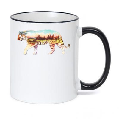 Adventurous Tiger Wilderness Graphic 11oz Black Color Changing Mug