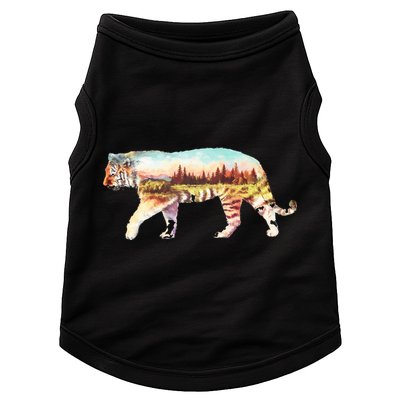 Adventurous Tiger Wilderness Graphic Doggie Tank