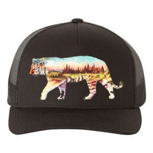 Adventurous Tiger Wilderness Graphic Yupoong Adult 5-Panel Trucker Hat