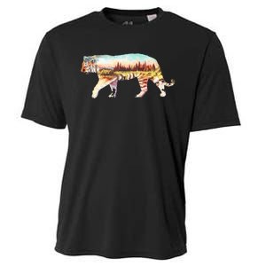 Adventurous Tiger Wilderness Graphic Cooling Performance Crew T-Shirt