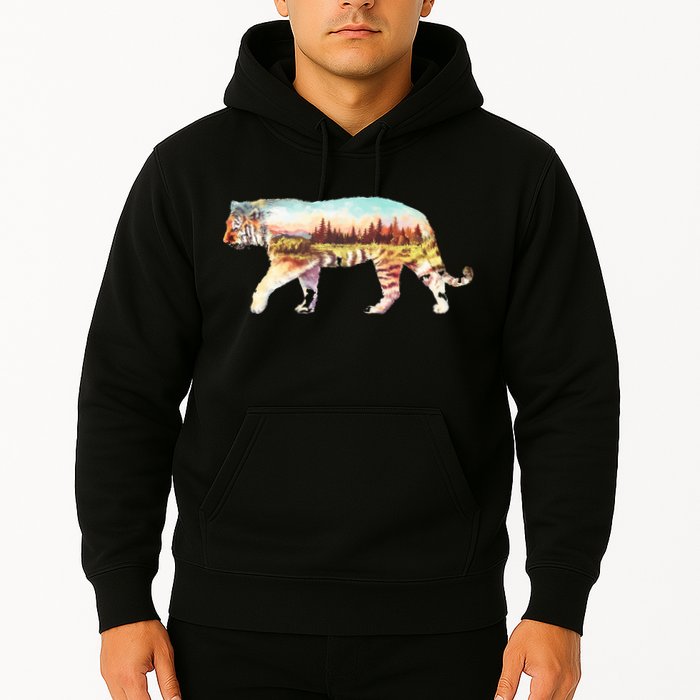 Adventurous Tiger Wilderness Graphic Hoodie