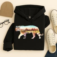 Adventurous Tiger Wilderness Graphic Hoodie