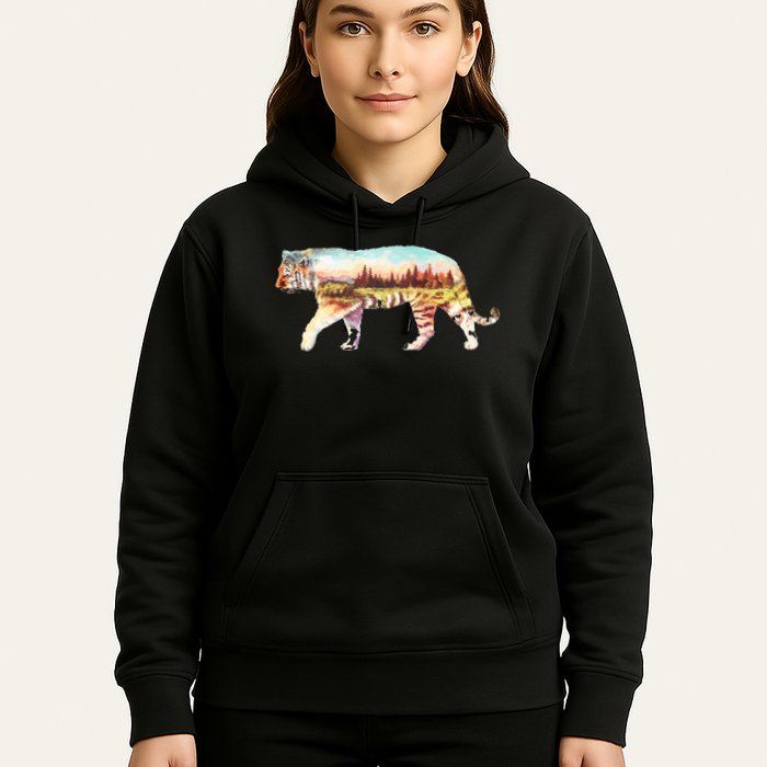 Adventurous Tiger Wilderness Graphic Hoodie