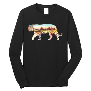 Adventurous Tiger Wilderness Graphic Long Sleeve Shirt