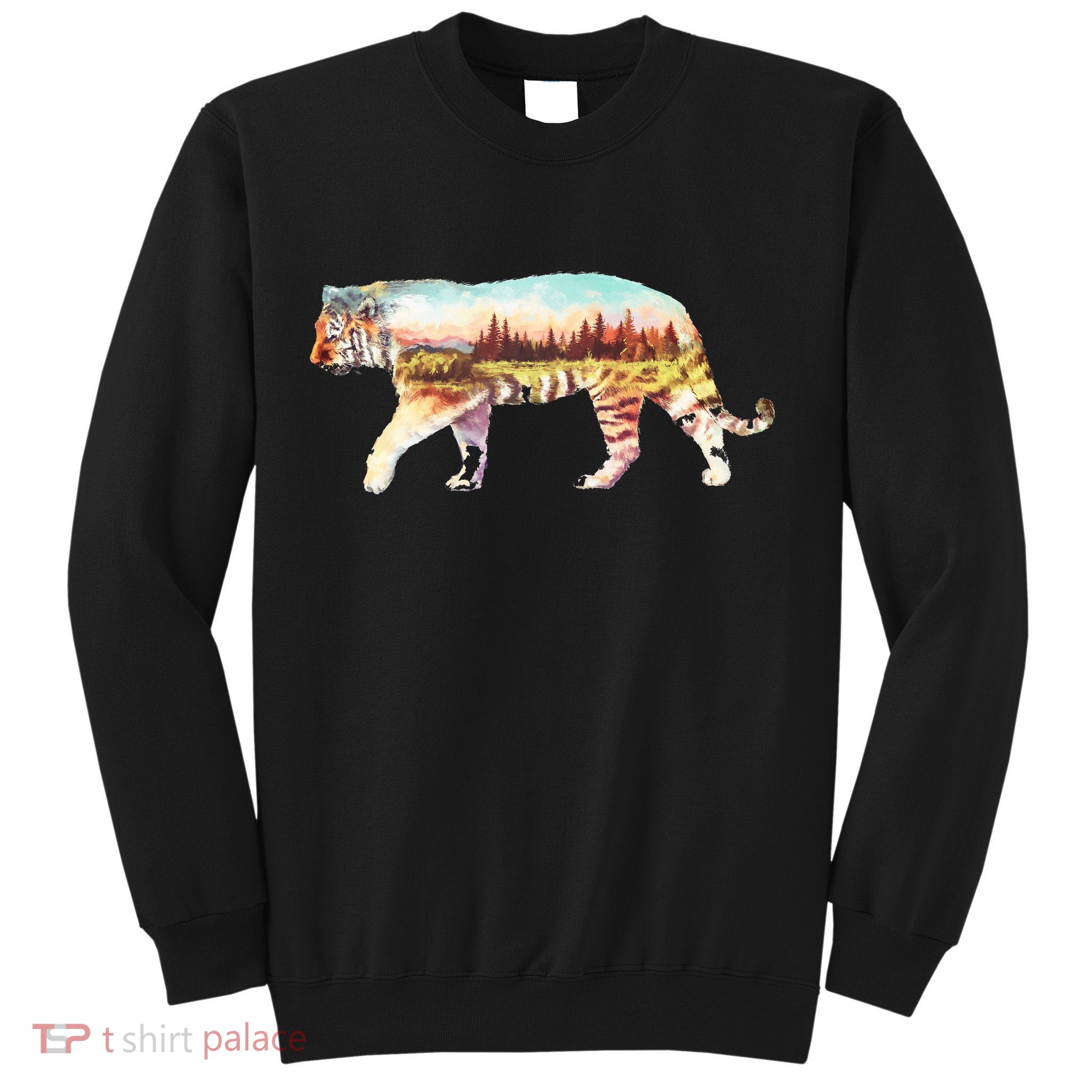 Adventurous Tiger Wilderness Graphic Sweatshirt