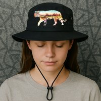 Adventurous Tiger Wilderness Graphic Bucket Hat