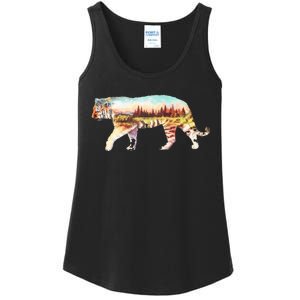 Adventurous Tiger Wilderness Graphic Ladies Essential Tank