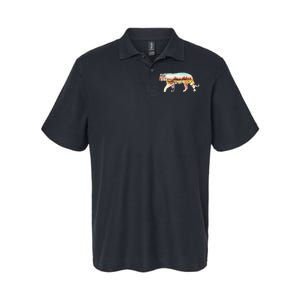 Adventurous Tiger Wilderness Graphic Softstyle Adult Sport Polo