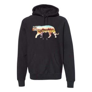 Adventurous Tiger Wilderness Graphic Premium Hoodie