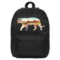 Adventurous Tiger Wilderness Graphic 16 in Basic Backpack