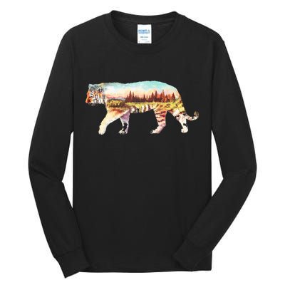 Adventurous Tiger Wilderness Graphic Tall Long Sleeve T-Shirt