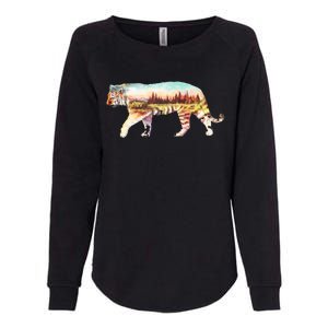 Adventurous Tiger Wilderness Graphic Womens California Wash Sweatshirt