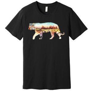 Adventurous Tiger Wilderness Graphic Premium T-Shirt