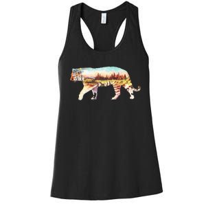 Adventurous Tiger Wilderness Graphic Women's Racerback Tank