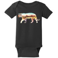 Adventurous Tiger Wilderness Graphic Baby Bodysuit