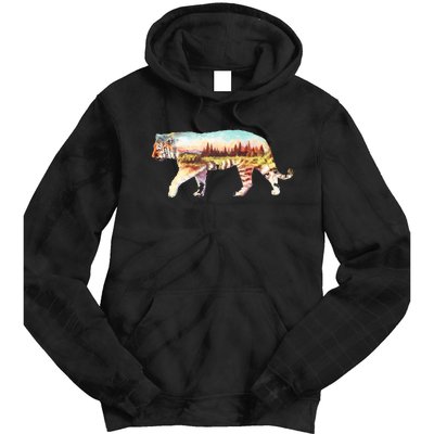 Adventurous Tiger Wilderness Graphic Tie Dye Hoodie