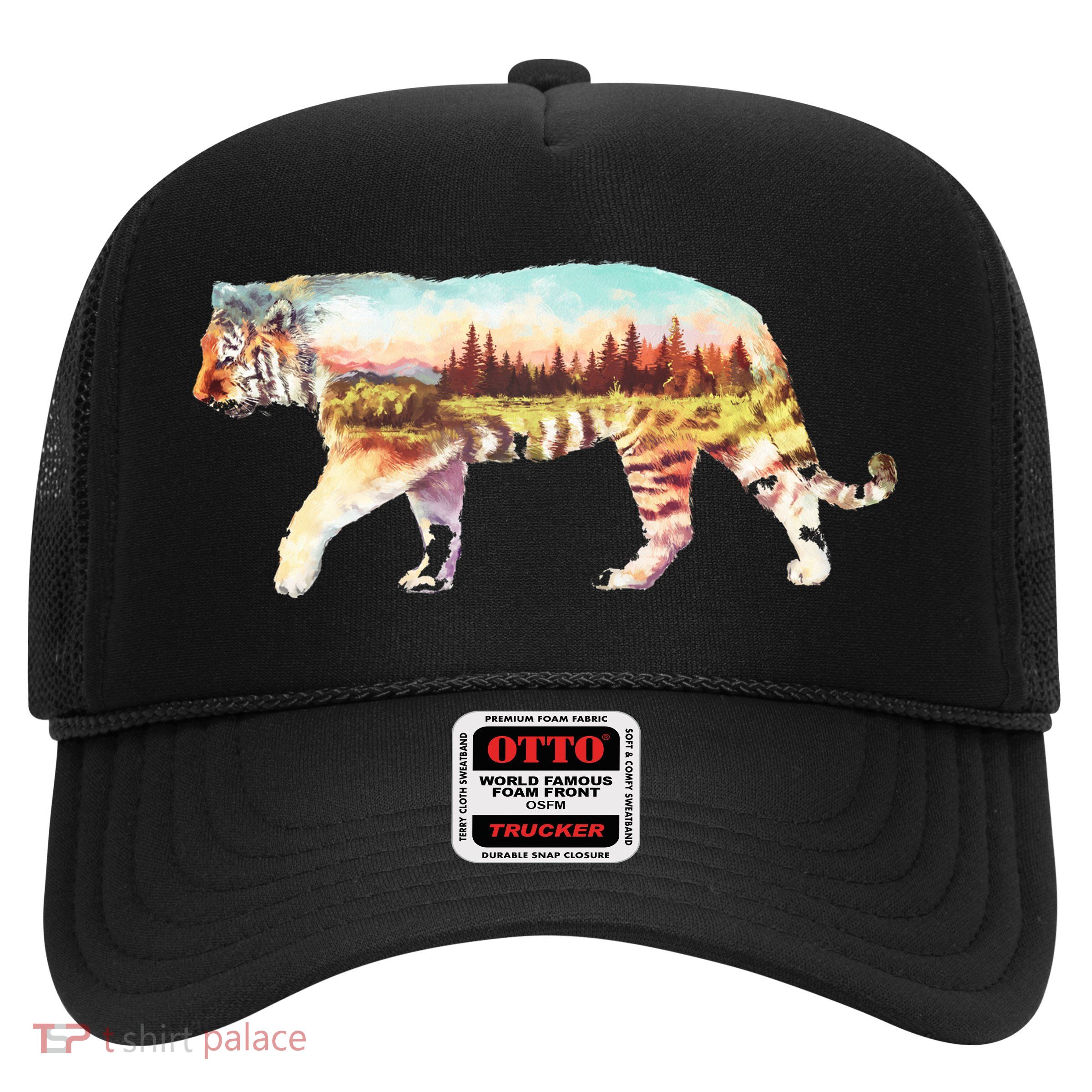Adventurous Tiger Wilderness Graphic Trucker Hat