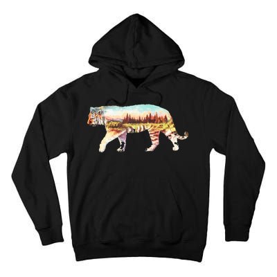 Adventurous Tiger Wilderness Graphic Tall Hoodie