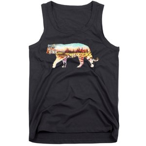 Adventurous Tiger Wilderness Graphic Tank Top