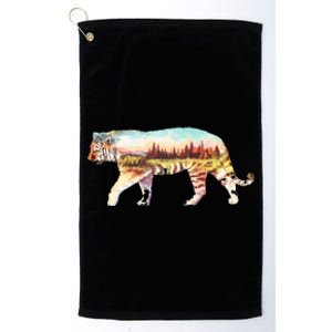 Adventurous Tiger Wilderness Graphic Platinum Collection Golf Towel