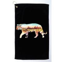 Adventurous Tiger Wilderness Graphic Golf Towel