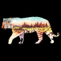 Adventurous Tiger Wilderness Graphic Visor