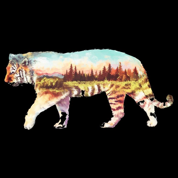 Adventurous Tiger Wilderness Graphic Visor