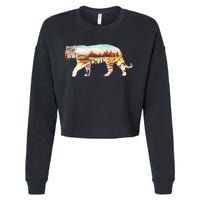 Adventurous Tiger Wilderness Graphic Cropped Pullover Crew
