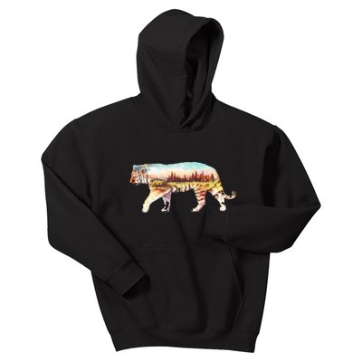 Adventurous Tiger Wilderness Graphic Kids Hoodie