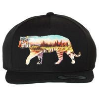 Adventurous Tiger Wilderness Graphic Wool Snapback Cap