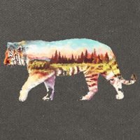 Adventurous Tiger Wilderness Graphic Cotton Canvas Backpack