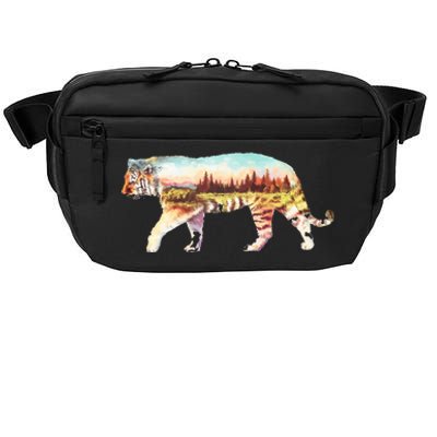 Adventurous Tiger Wilderness Graphic Crossbody Pack