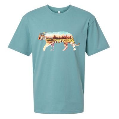 Adventurous Tiger Wilderness Graphic Sueded Cloud Jersey T-Shirt