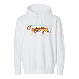 Adventurous Tiger Wilderness Graphic Garment-Dyed Fleece Hoodie