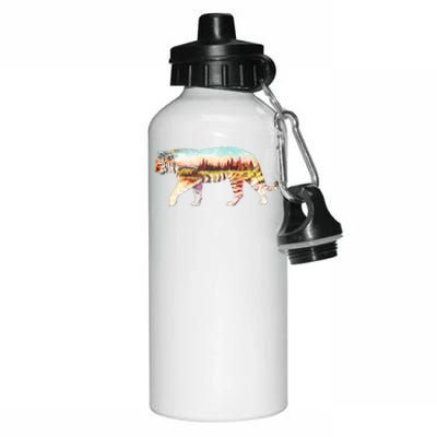 Adventurous Tiger Wilderness Graphic Aluminum Water Bottle 